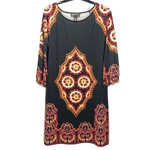 NWT International Concepts Black and Orange Dress Size M